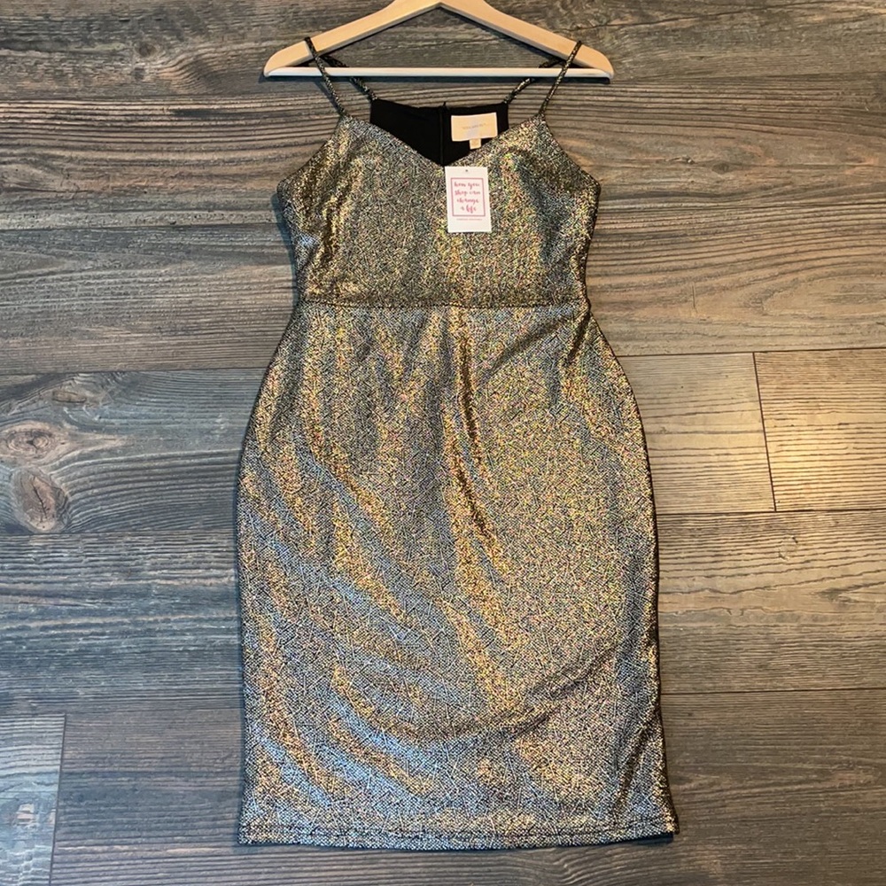 NWT Skies Are Blue gold shimmer dress - Picture 14 of 14